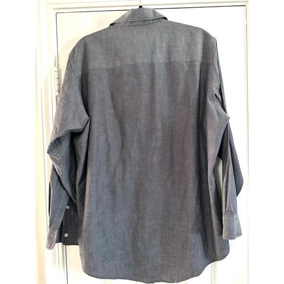 CHRISTION DIOR Monsieur Dark Gray PolyCotton
Blend Button Down Shirt 15 1/2 - 33 - Picture 3 of 4